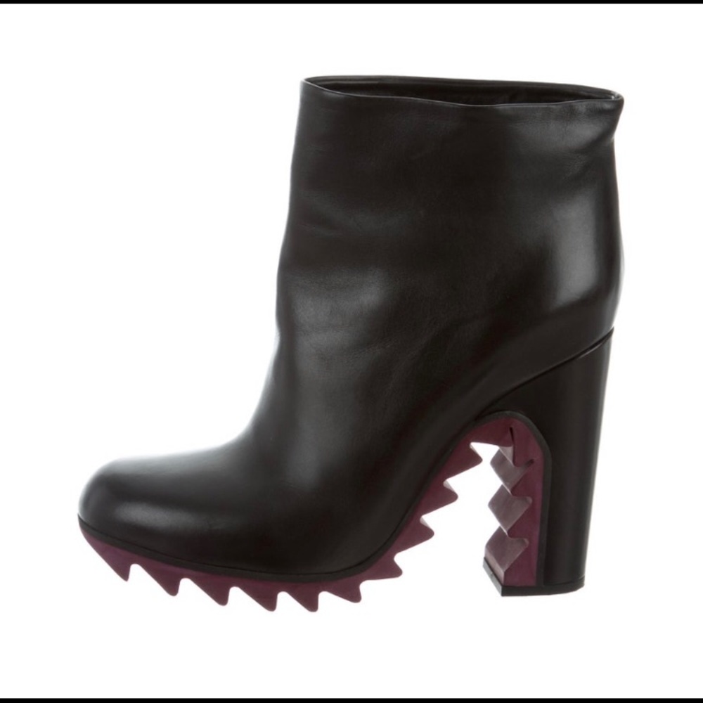 Jil Sander Purple Lug Sole ankle boots size 6